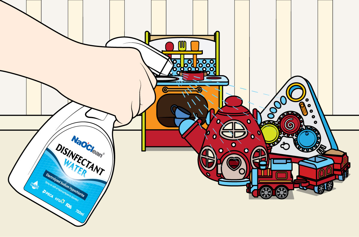 NaOClean Disinfection on Kid’s Toys